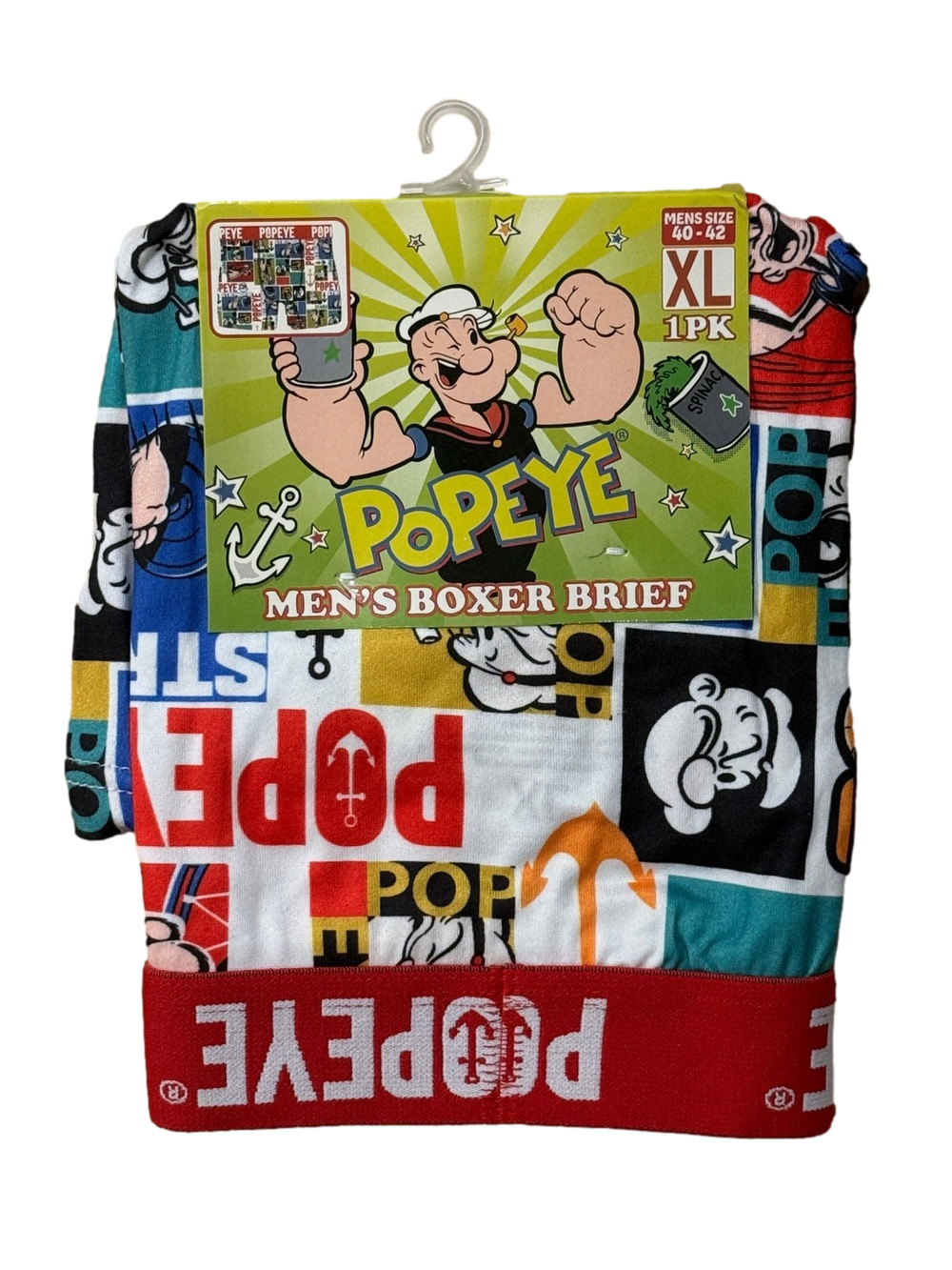 Mens Popeye The Sailor Man Licensed Boxer Briefs - Size Extra Large XL - NWT